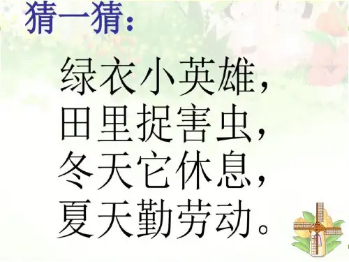 部编人教版一年级下册《小青蛙》