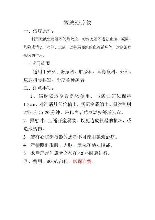微波治疗仪
