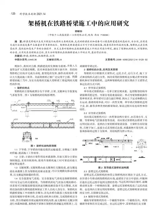 架桥机在铁路桥梁施工中的应用研究
