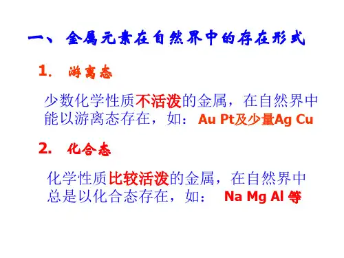 金属的冶炼优秀课件