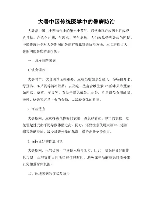 大暑中国传统医学中的暑病防治