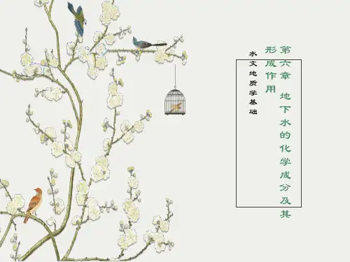 地下水的化学成分及其形成作用