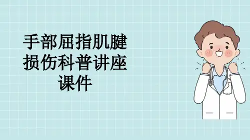 手部屈指肌腱损伤科普讲座课件