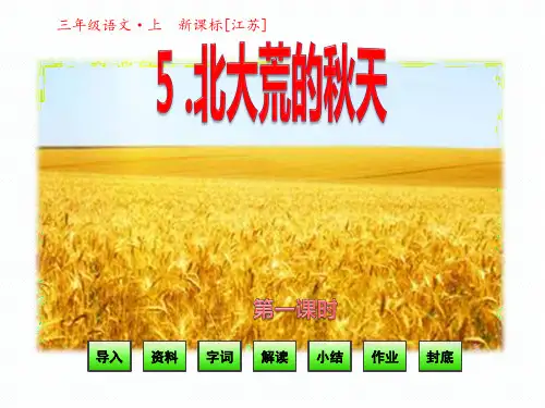 三年级上册语文课件-5 北大荒的秋天(共34张PPT) _苏教版