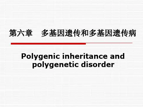 多基因遗传与多基因遗传病