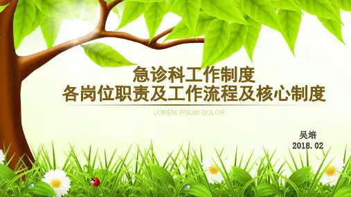 急诊科工作制度及岗位职责