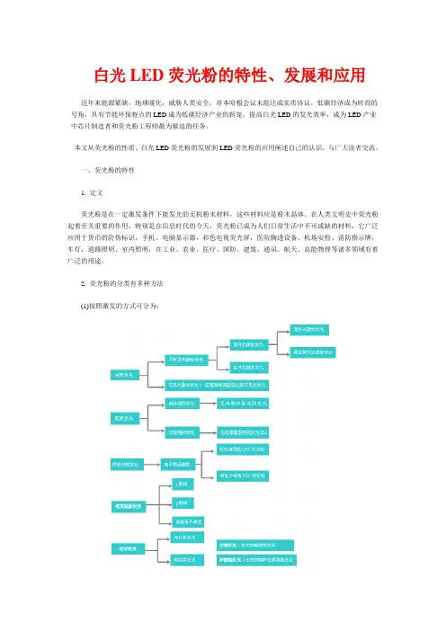 白光LED荧光粉的特性