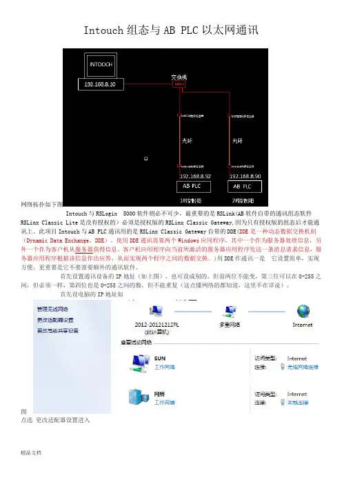 Intouch组态与AB PLC以太网通讯