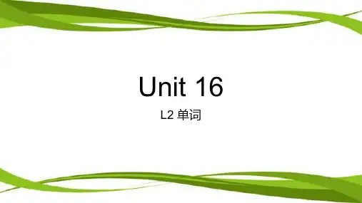 Unit 16 Lesson 2 单词课件-高中英语北师大版选修六