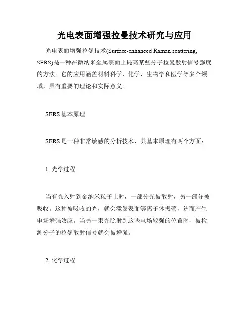 光电表面增强拉曼技术研究与应用