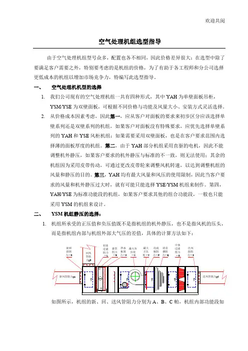 空气处理机组选型指导