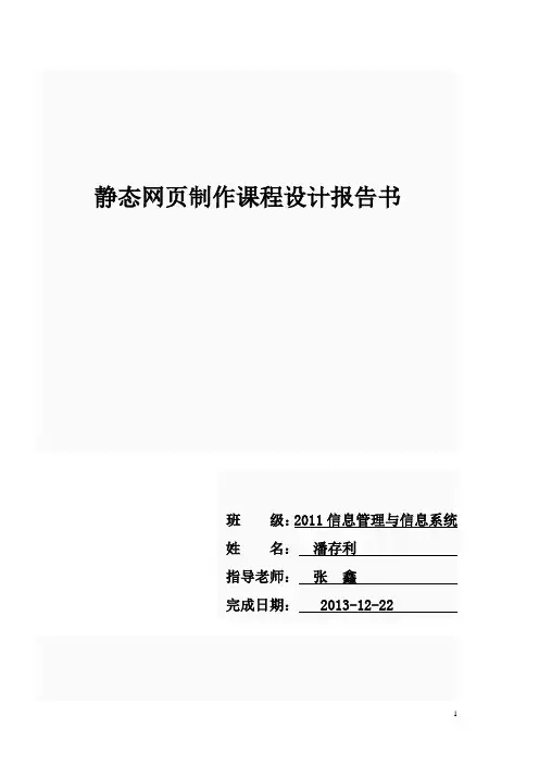 网页报告书