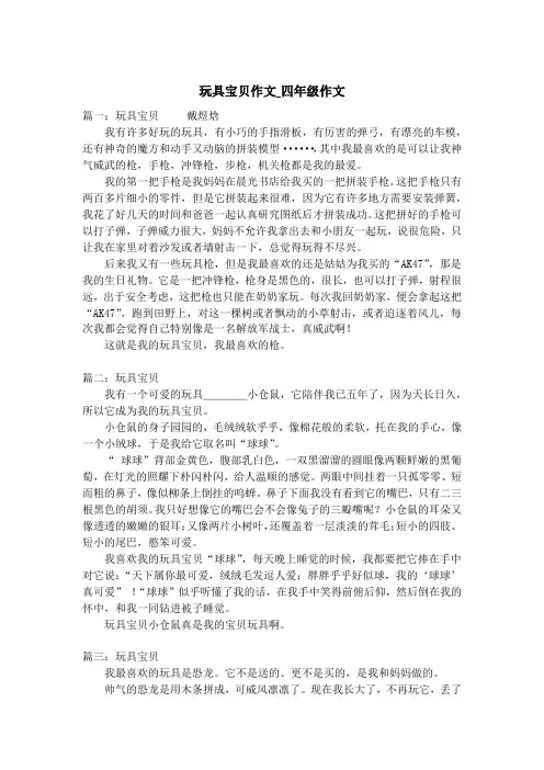 玩具宝贝作文_四年级作文
