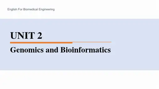 生物医学工程专业英语 Unit02[73页]