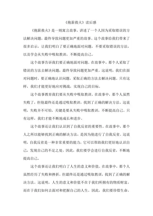 《抱薪救火》读后感