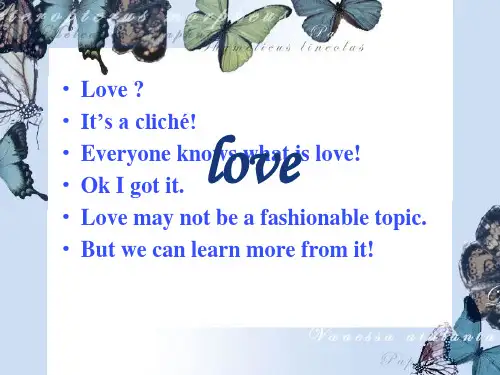 love  全英文课件