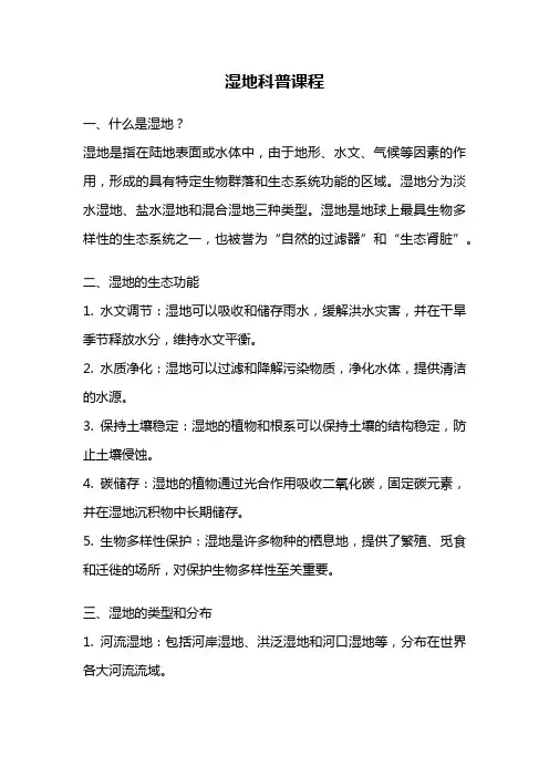 湿地科普课程