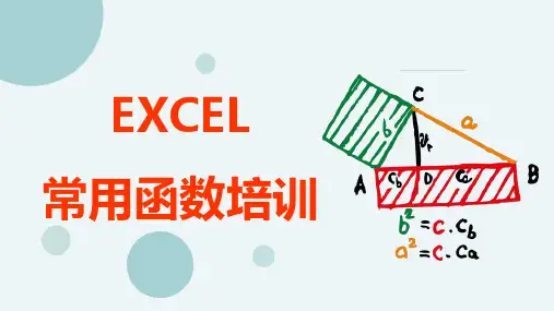 EXCEL常用函数培训