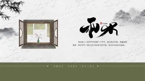 古风二十四节气之雨水完整内容PPT