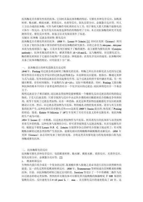 抗体酶及其应用
