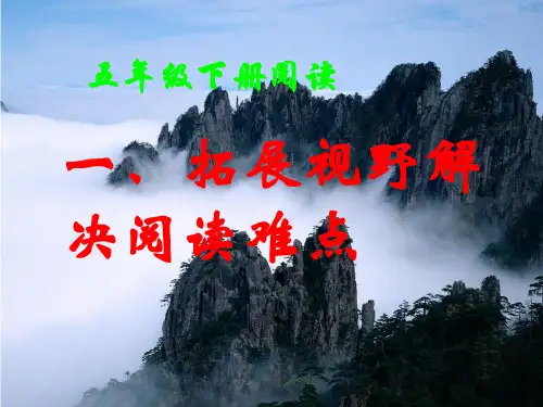 五年级下册语文阅读扩展课件-拓展视野解决阅读难点-人教部编版(共32张PPT)
