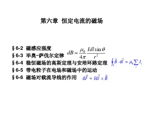 《大学物理》第六章  恒定电流的磁场 (2)