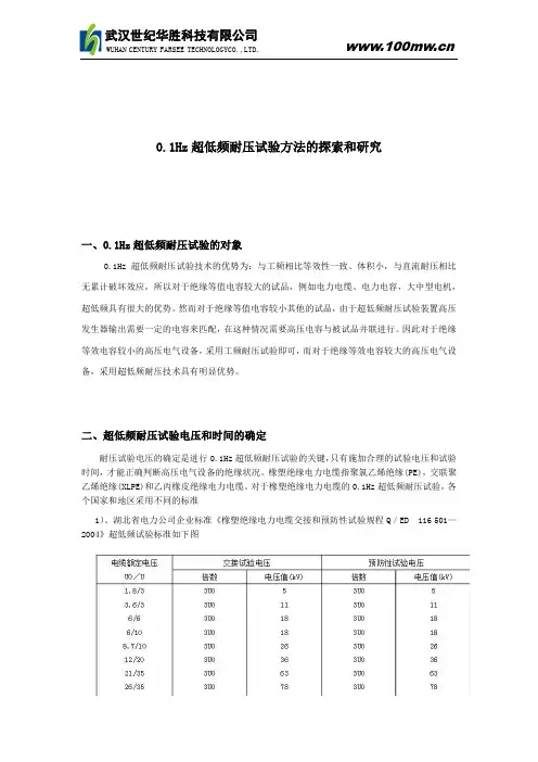 0.1hz超低频耐压装置