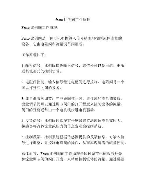 festo比例阀工作原理