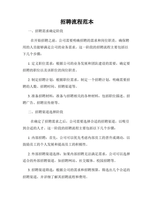 招聘流程范本