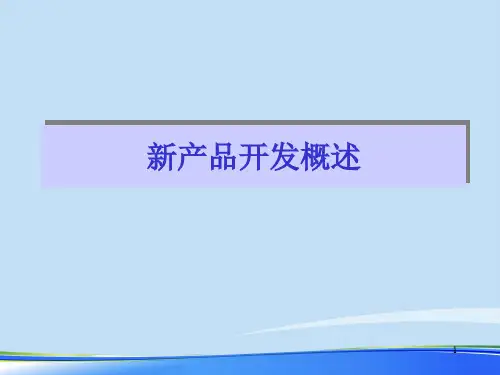 2021年新产品开发概述完整版ppt