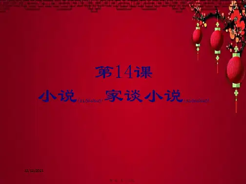 九年级语文上册 第四单元 14 小说家谈小说课件 苏教级上册语文课件