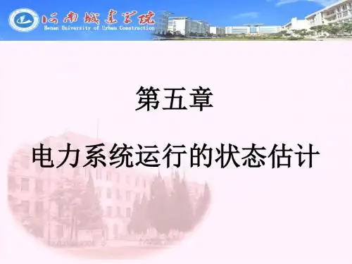 第五章 电力系统运行的状态估计汇总