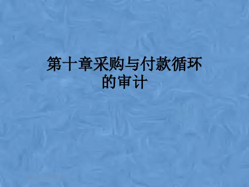 第十章采购与付款循环的审计
