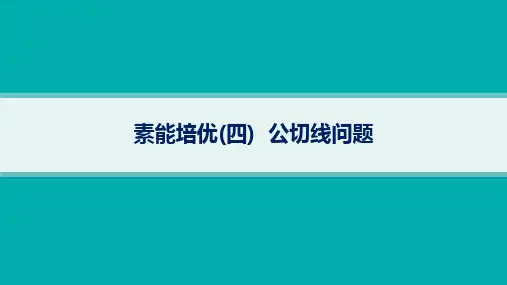 高考总复习一轮数学精品课件 第4章 导数及其应用 素能培优(四) 公切线问题