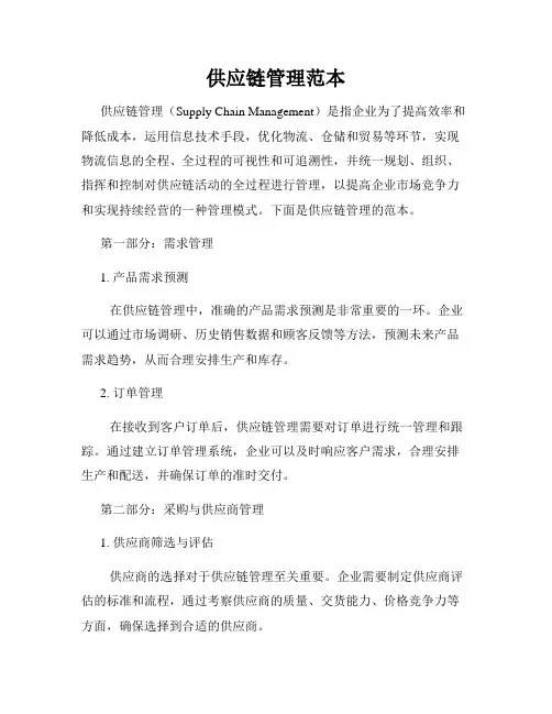 供应链管理范本