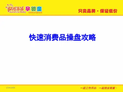母婴快速消费品操盘攻略PPT课件