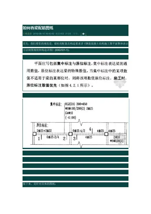 学看施工梁配筋图纸
