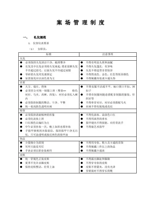 案场管理制度