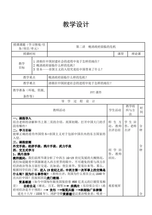 中国近代史纲要教案Chap2-2