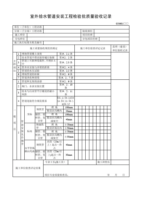 水电表格【范本模板】