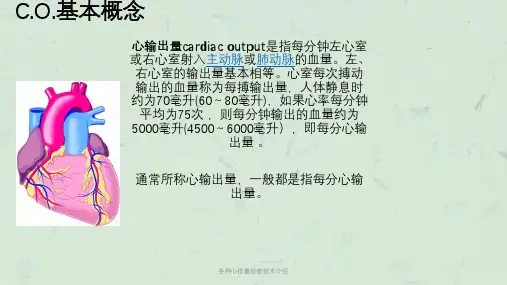 各种心排量检查技术介绍课件