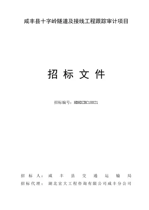 咸丰十字岭隧道及接线工程跟踪审计项目