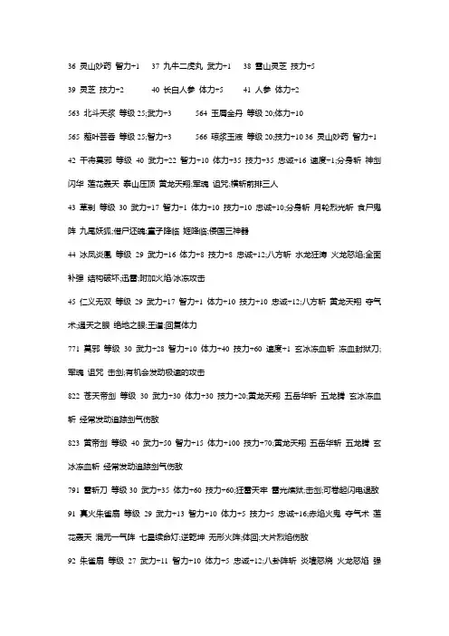 三国群英传7主要秘籍30+武器+武将