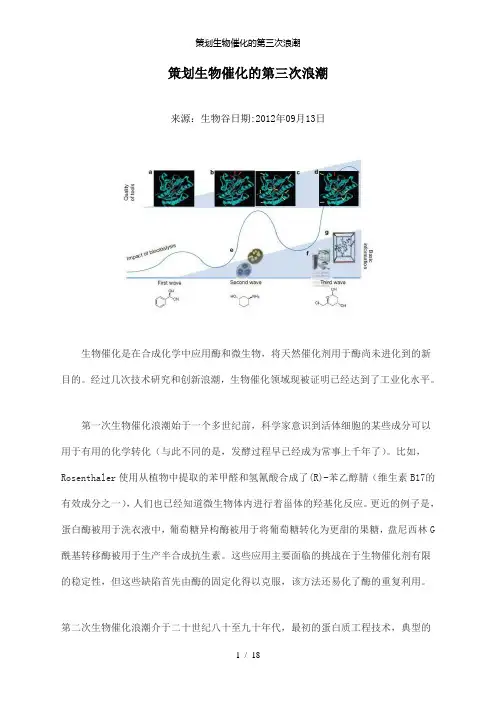 【精品】策划生物催化的第三次浪潮