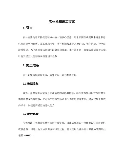 实体检测施工方案