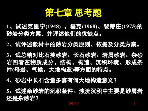 第七讲_砂岩和粉砂岩  ppt课件