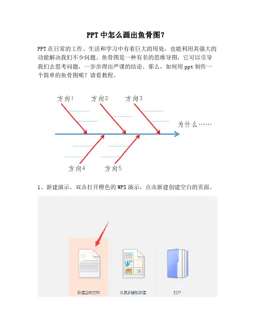 【PPT实用技巧】PPT中怎么画出鱼骨图？