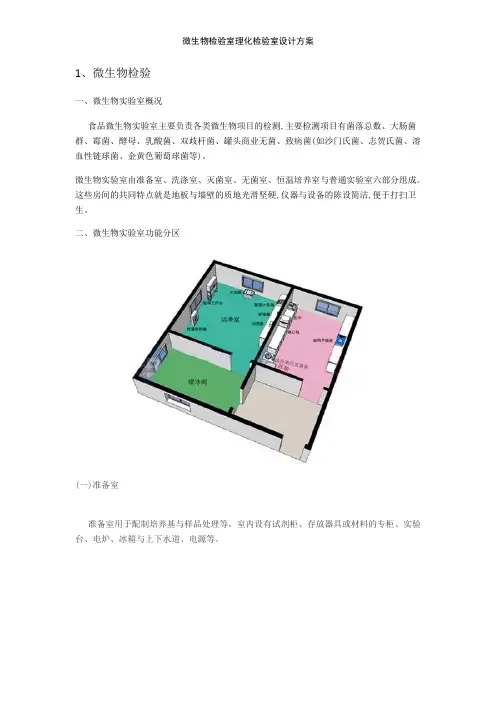 微生物检验室理化检验室设计方案