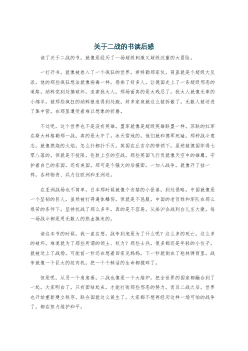 关于二战的书读后感