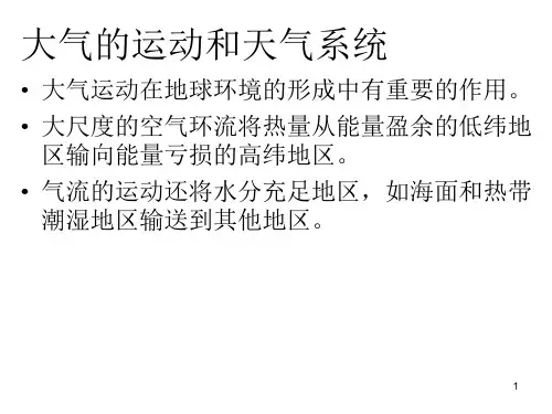 大气的运动和天气系统